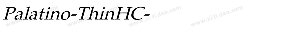 Palatino-ThinHC字体转换