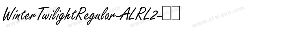 WinterTwilightRegular-ALRL2字体转换