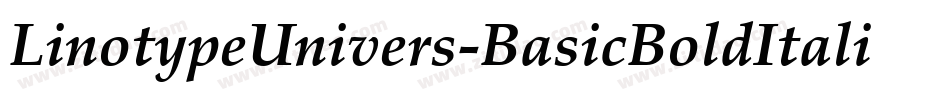 LinotypeUnivers-BasicBoldItalic字体转换