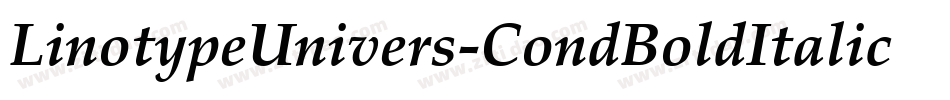 LinotypeUnivers-CondBoldItalic字体转换