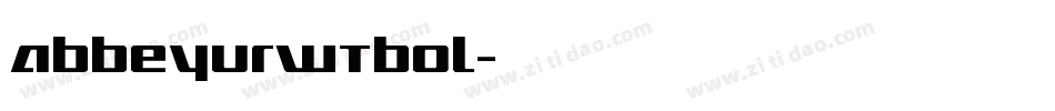 AbbeyURWTBol字体转换