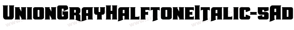 UnionGrayHalftoneItalic-5AdG字体转换