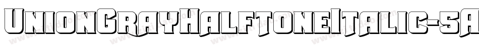 UnionGrayHalftoneItalic-5AdG字体转换