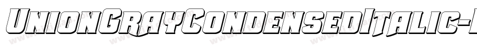 UnionGrayCondensedItalic-Dvj1字体转换