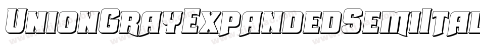 UnionGrayExpandedSemiItalic-jwMM字体转换 UnionGrayExpandedSemiItalic-jwMM字体转换