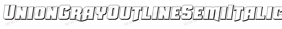 UnionGrayOutlineSemiItalic-13vg字体转换