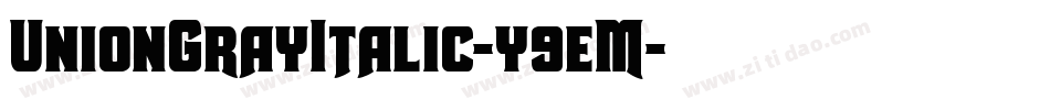 UnionGrayItalic-y9eM字体转换