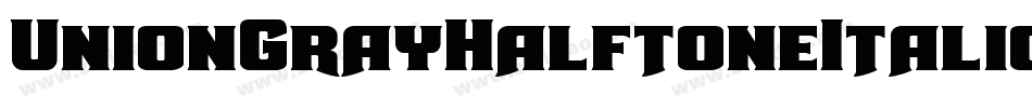 UnionGrayHalftoneItalic-5AdG字体转换