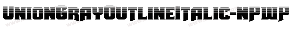 UnionGrayOutlineItalic-nPwP字体转换