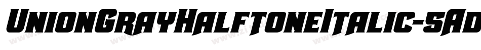 UnionGrayHalftoneItalic-5AdG字体转换