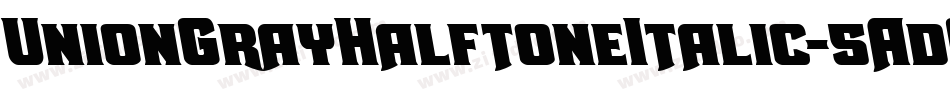 UnionGrayHalftoneItalic-5AdG字体转换