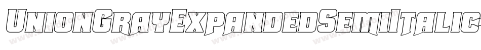 UnionGrayExpandedSemiItalic-jwMM字体转换 UnionGrayExpandedSemiItalic-jwMM字体转换