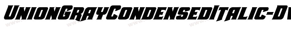UnionGrayCondensedItalic-Dvj1字体转换