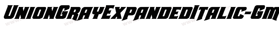 UnionGrayExpandedItalic-GmjD字体转换