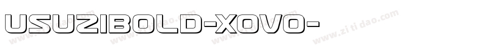 UsuziBold-XOVo字体转换