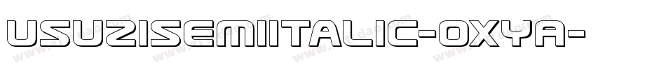 UsuziSemiItalic-OXyA字体转换