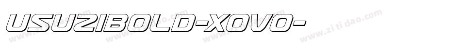UsuziBold-XOVo字体转换