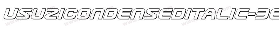 UsuziCondensedItalic-3EMZ字体转换