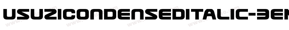 UsuziCondensedItalic-3EMZ字体转换