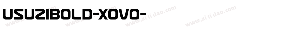 UsuziBold-XOVo字体转换