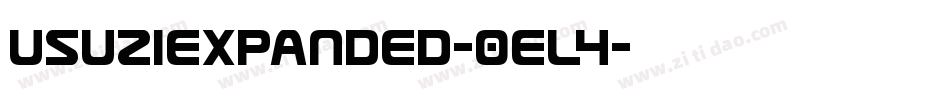 UsuziExpanded-0eL4字体转换