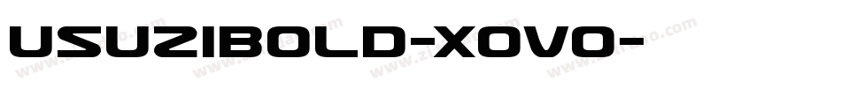 UsuziBold-XOVo字体转换