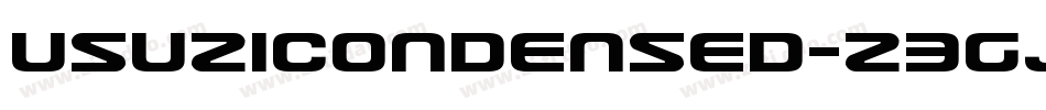 UsuziCondensed-Z3gJ字体转换