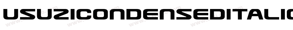 UsuziCondensedItalic-3EMZ字体转换