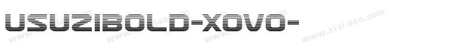 UsuziBold-XOVo字体转换