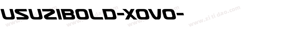 UsuziBold-XOVo字体转换