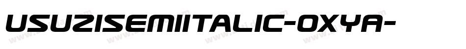 UsuziSemiItalic-OXyA字体转换