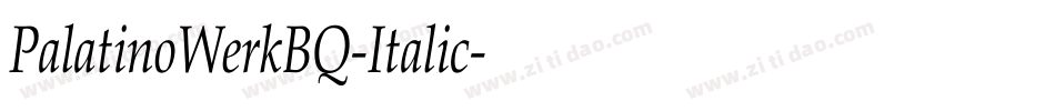 PalatinoWerkBQ-Italic字体转换