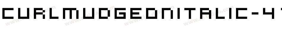 CurlmudgeonItalic-474D字体转换