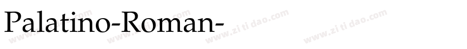 Palatino-Roman字体转换