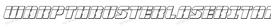 WarpThrusterLaserItalic-gY7E字体转换