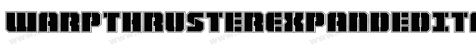 WarpThrusterExpandedItalic-w0m6字体转换