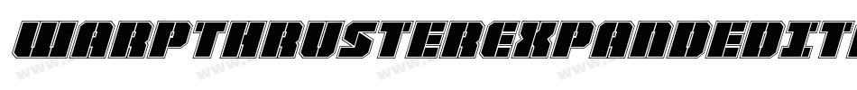 WarpThrusterExpandedItalic-w0m6字体转换