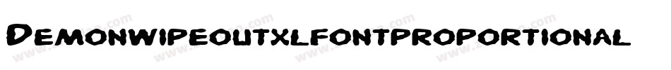 Demonwipeoutxlfontproportional-7OqP字体转换