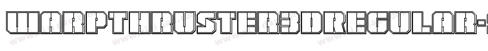 WarpThruster3DRegular-9j52字体转换