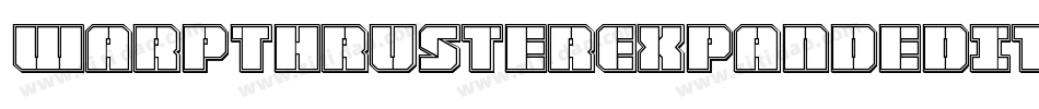 WarpThrusterExpandedItalic-w0m6字体转换