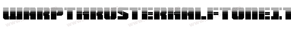 WarpThrusterHalfToneItalic-P0m7字体转换