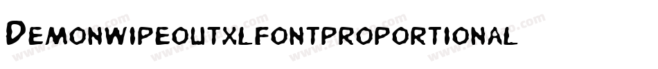 Demonwipeoutxlfontproportional-7OqP字体转换