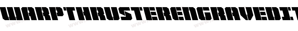 WarpThrusterEngravedItalic-2p5o字体转换