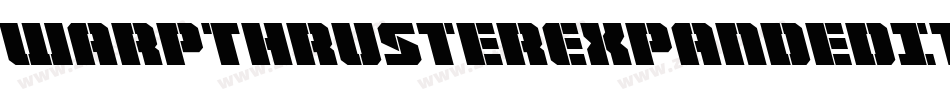 WarpThrusterExpandedItalic-w0m6字体转换