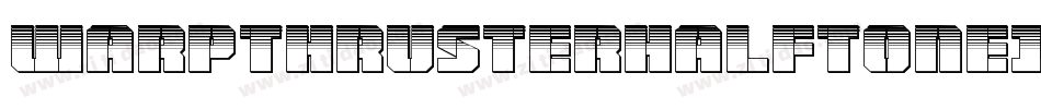 WarpThrusterHalfToneItalic-P0m7字体转换