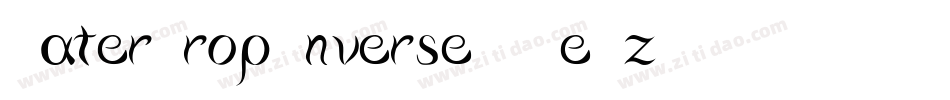 WaterDropInverse-8Me4z字体转换
