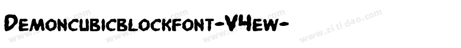 Demoncubicblockfont-V4ew字体转换