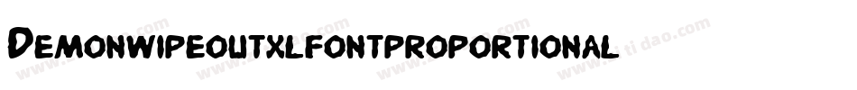 Demonwipeoutxlfontproportional-7OqP字体转换