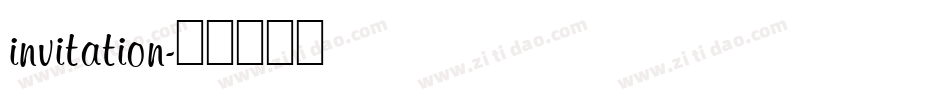 invitation字体转换