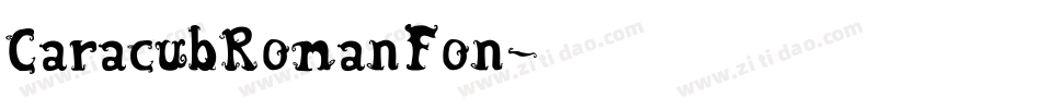 CaracubRomanFon字体转换